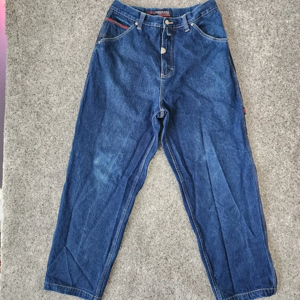 Pure Playaz Carpenter Jeans Mens 34x32 Baggy Y2K P18 Series Wide Leg Denim GUC